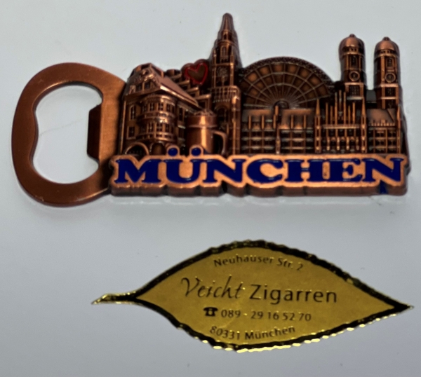 Magnet mit Flaschenöffner München Bronze